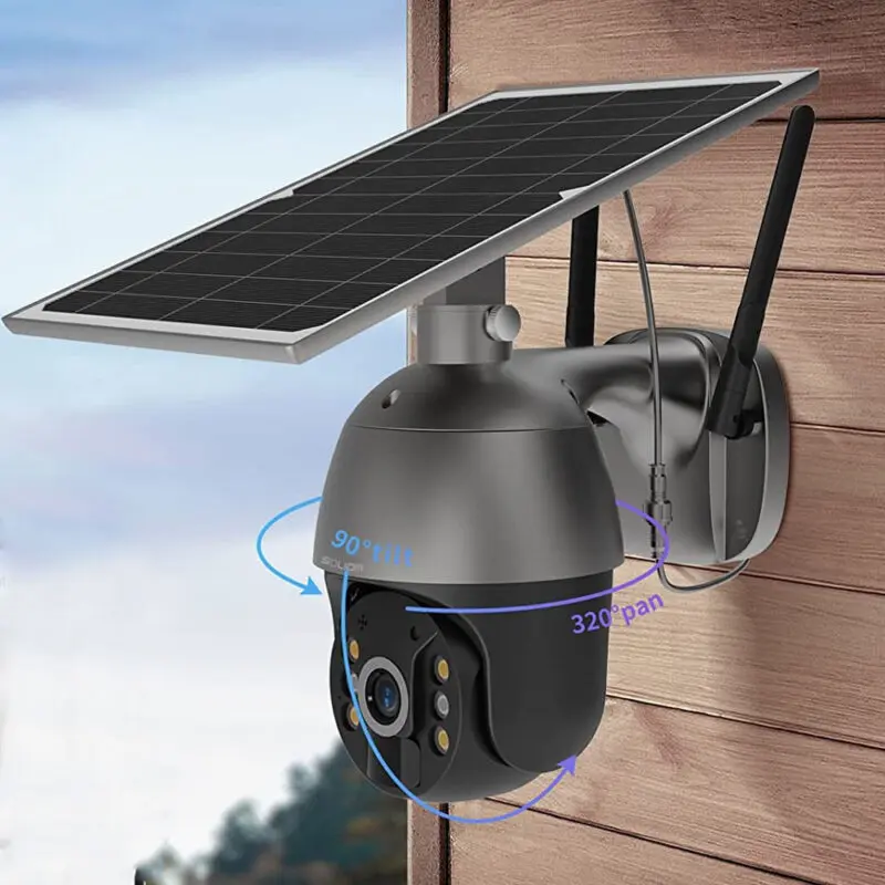 Achterhouden raket Adviseur Solar Outdoor Dome - Draadloze beveiligingscamera voor buiten op  zonne-energie - Nu met zonnepaneel en GRATIS SD kaart - Smart Home  Beveiliging
